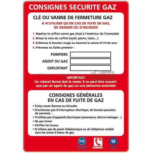 Enseigne «Gaz Propane», Français — Panneau de signalisation pour sécurité