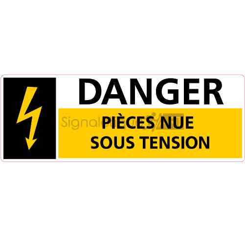 Ancienne Plaque Signalétique électrique - Pièces Nues Sous Tension - Décoration Atelier